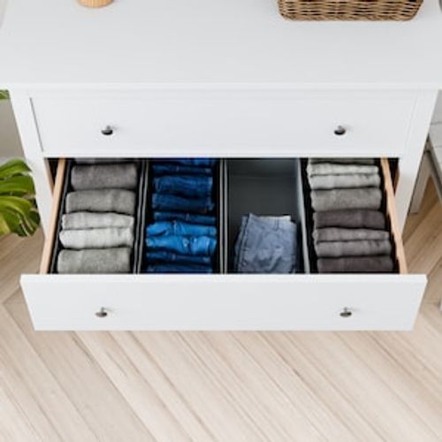 Set of 4 organizers for IKEA Hemnes chest of drawers, drawer boxes 42 x 20.5 x 13 cm, organization system for T-shirts, socks, underwear, bras image 4