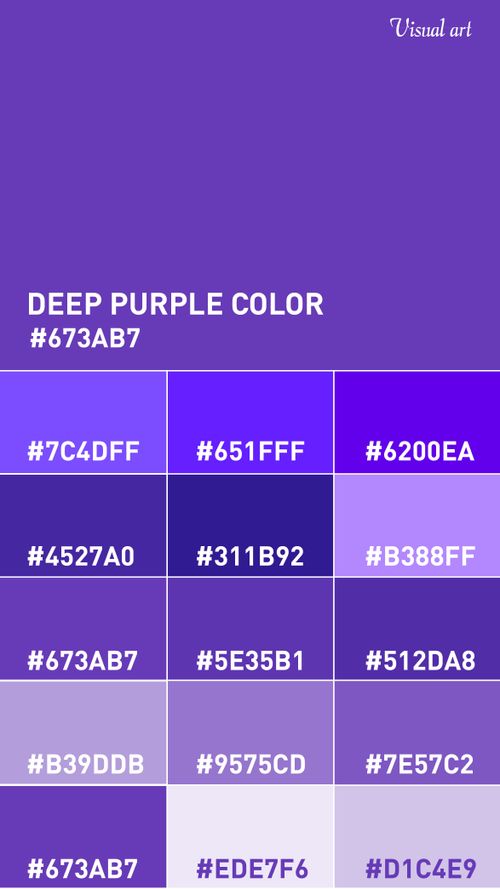 the purple color scheme is shown with different colors and font options for each type of item