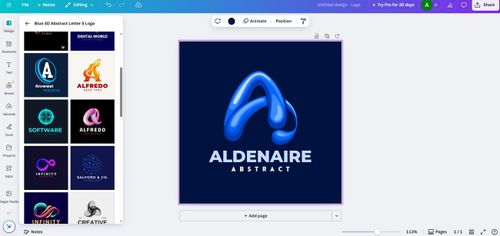 canva logo to 3d animation free