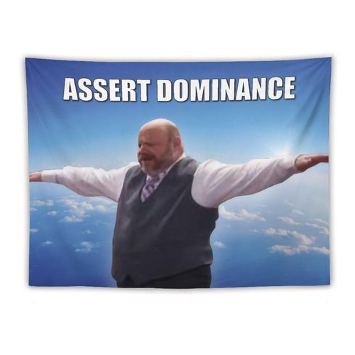 BionZax Bertram Superior Assert Dominance Tapestry for Bedroom, College Dorm Or Living Room Home Decor 60"x80", Meme Funny Wall Tapestries Hanging for Gifts