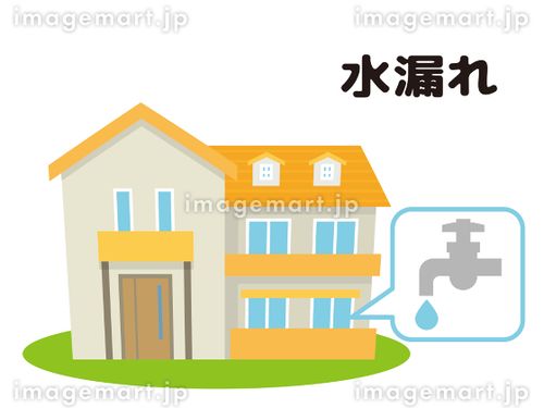 火災保険　水漏れ　トラブル　水害　水災 マンション,あふれる,アイコンのイラスト素材
