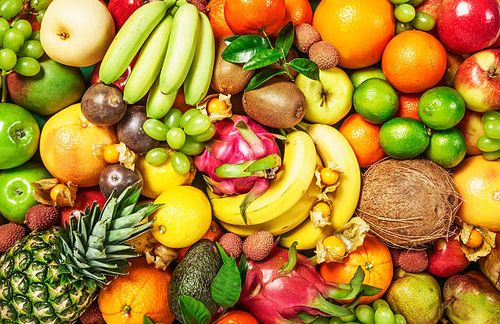 Fruit background Fresh fruit background as healthy eating and dieting concept, winter assortment, top view exotic fruits stock pictures, royalty-free photos & images