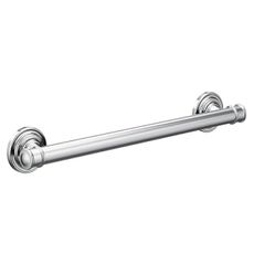 Moen YG6412CH Bathroom Safety 12-Inch Stainless Steel Traditional Bathroom Grab Bar, Chrome