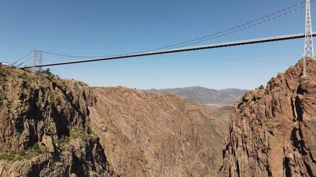 Under the bridge shot at Royal Gorge in Colorado.