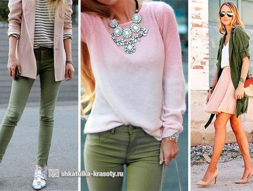 color combination in clothes green