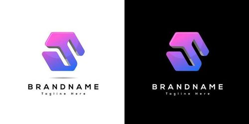 Creative color Letter S 3d with hexagonal shape. App icon website logo design vector