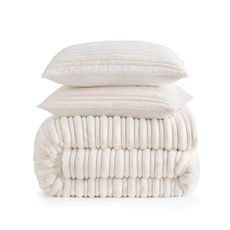 UGG Brinkley King Size Comforter Set – Plush Faux Fur Bedding for Cozy Farmhouse & Boho Chic Decor, Hotel-Style Comforter King Size with 2 Pillow Shams, Soft Bedding Set, Snow White (King)