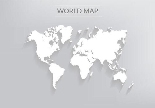 Free Vector World Map With Shadows