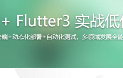 SpringBoot 3 + Flutter3 实战低代码运营管理