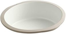 Kohler K-2883-NY 1-Bowl Round Undermount Bathroom Sink w/Overflow Dune