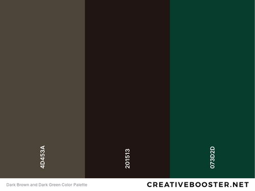 Dark Brown and Dark Green Color Palette