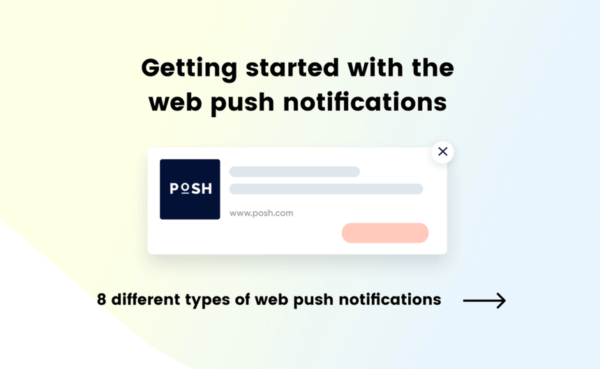 Infographic explaining web push notification strategies
