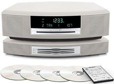 Bose Wave Music System with Multi-CD Changer -- Platinum White, Compatible with Alexa Amazon Echo (Renewed)