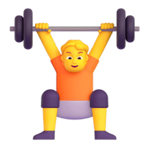 emoji 🏋 | person lifting weights | microsoft-teams | 240 x 240