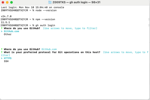 GitHub CLI 网页认证流程