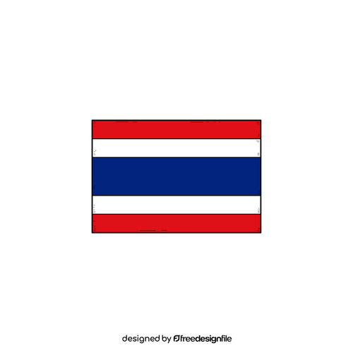 Thailand flag drawing clipart