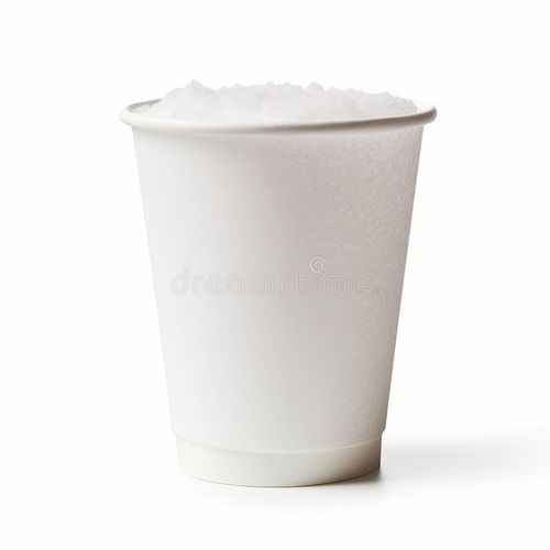 A styrofoam cup, commonly used for hot beverages, sits isolated on a pristine white background, showcasing its simple yet functional design, perfect for coffee, tea, or any other drink, highlighting the importance of disposable cups in our daily lives. Styrofoam cup illustrations