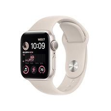 Apple Watch SE 2nd Gen (GPS, 40mm) - Starlight Case with Starlight Sport Band S/M (Renewed)