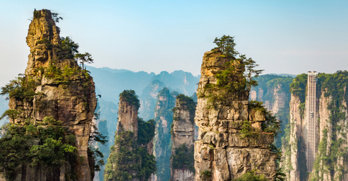 Towering pillars of Zhangjiajie