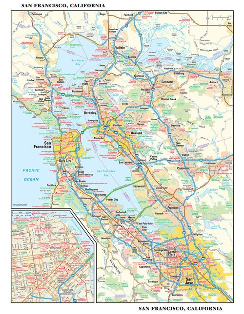 San Francisco Reference Map from GeoNova, image 1, World Maps Online