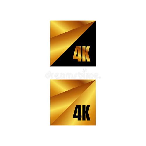 4K Ultra HD logo symbol 4K UHD sign mark Ultra High definition resolution on the square shape icon vector. 4k ultra hd logo vectors