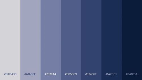 Blue and Gray Color Palette