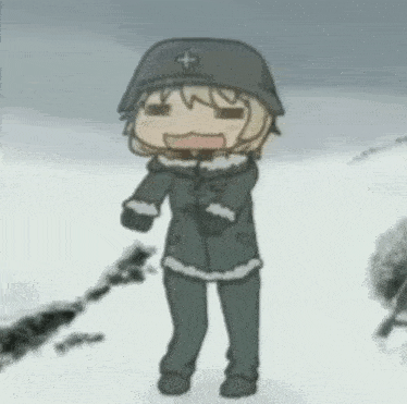 a cartoon character wearing a helmet with a cross on it