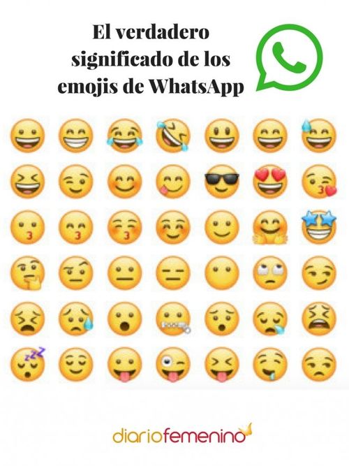 an advertisement for whatsapp with many different emoticions in spanish and english