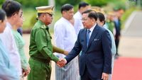 Myanmar military head visits Vietnam to normalize relations : NPR