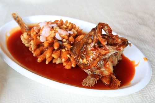 Sweet and sour mandarin fish dish