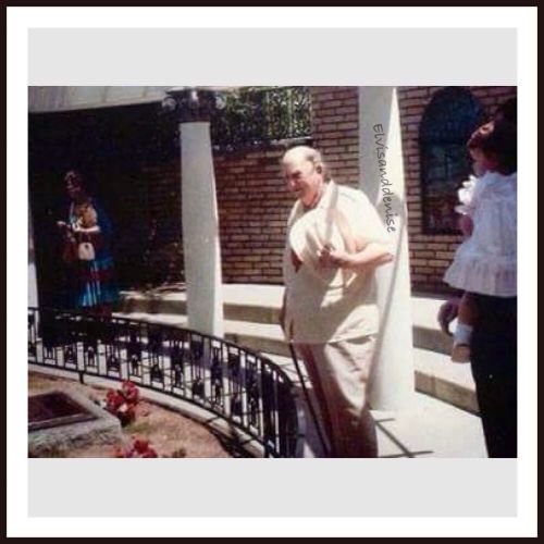 Colonel Tom Parker, visiting Elvis’s grave at Graceland Elvis Presley