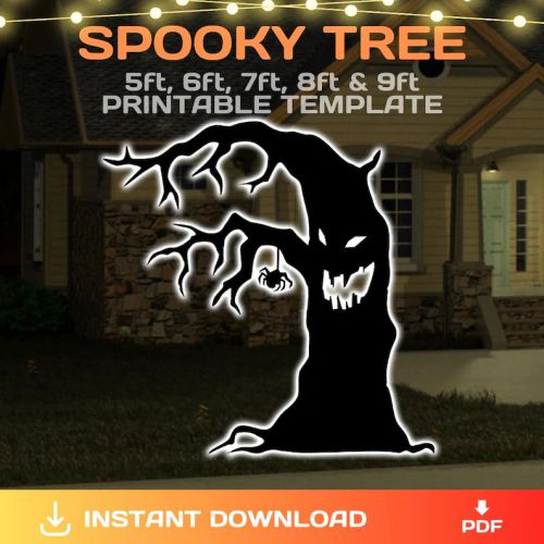 A spooky tree template.