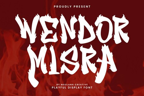 Wendor Misra - Flame Letters Font