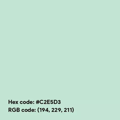 Pale Mint Green (Hex code: C2E5D3) Color Thumbnail