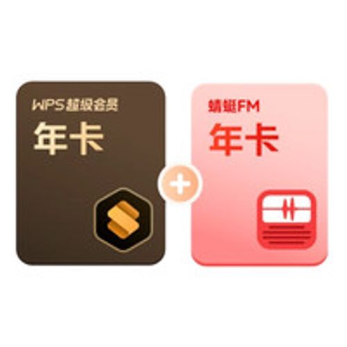 PLUS会员：金山软件 WPS 超级会员 年卡+蜻蜓FM 年卡