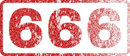 666 Devil Stamp vector