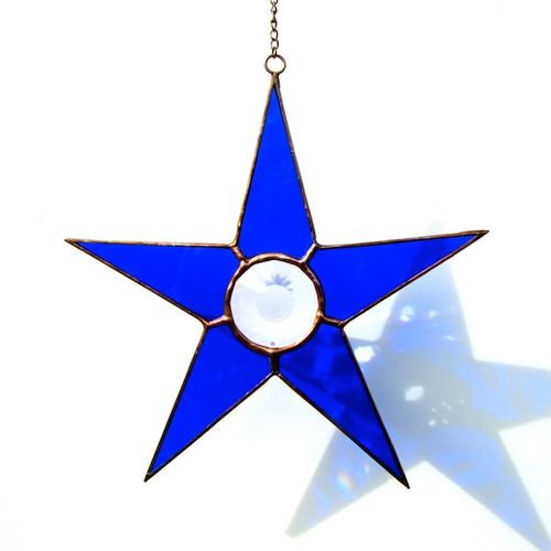 Stained Glass Star Suncatcher, Crystal Star
