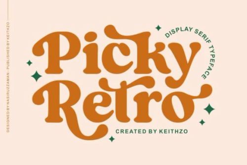 限时免费获取字体 Picky Retro[Windows、macOS][$130→0]
