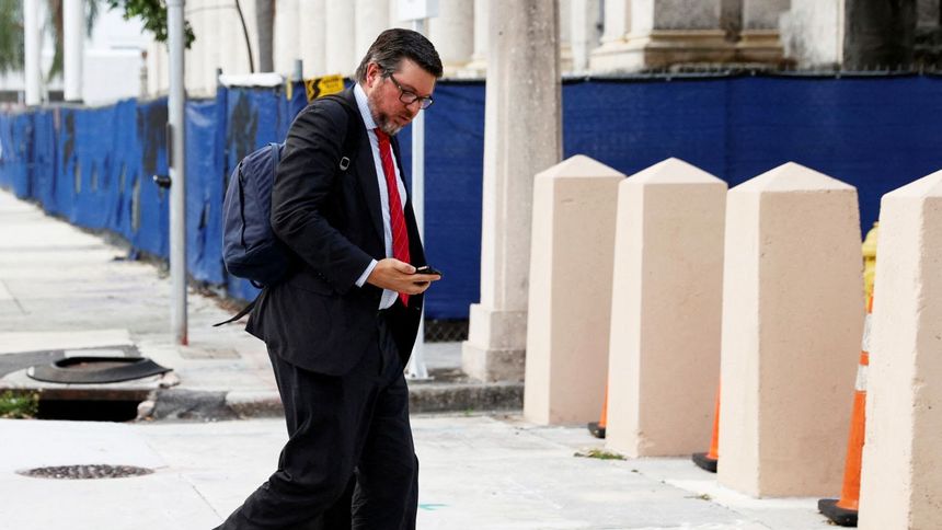 Lawyer Stanley Woodward arrives at the James Lawrence King Federal Justice Building in Miami, Florida, U.S., June 27, 2023.