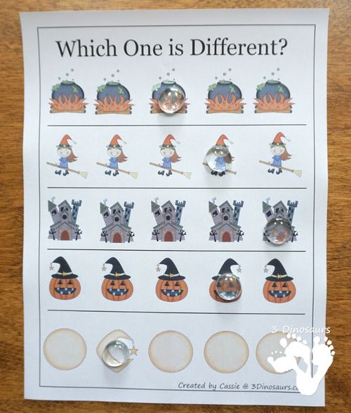 Free Halloween Pack For Tot, Preschool, PreK & Kindergarten - fun printables with a mix of activities with cards, puzzles, hands-on activities and more with a fun Halloween theme that can be used with the book There was an Old Lady who Swallowed a Bat Over 110 pages - 3Dinosaurs.com