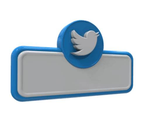 Social media icon logo lower third web banner 3d design render png
