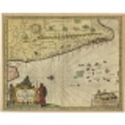 Antique Map of the Malabar Coast by Baldaeus (1744)