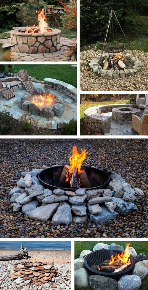 45 Fire Pit Ideas with Rocks and Stones