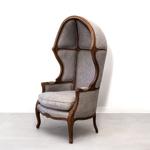 Gray Restoration Hardware Versailles Balloon Accent Chair