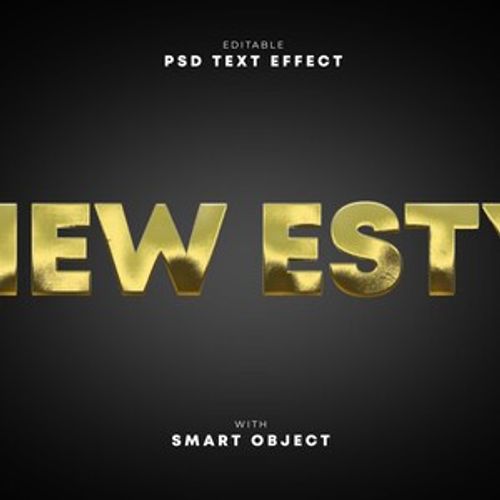 Gold Text Effect | Luxury Photoshop Text Style | Editable PSD | Metallic Gold Typography | Instant Download