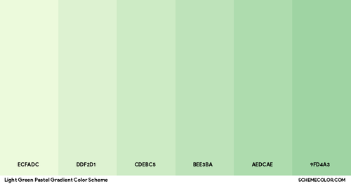 Download PNG image of Light Green Pastel Gradient Color Scheme