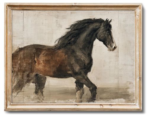 RETRART Vintage Horse Wall Art Print, Horse Pictures Wall Decor Rustic Equestrian Painting, Horse Poster Farmhouse Wall De...