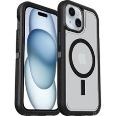 OtterBox iPhone 16e, iPhone 15, iPhone 14, and iPhone 13 Defender Series XT Case with MagSafe, Screenless, Rugged - Non-Retail Packaging - Clear/Black