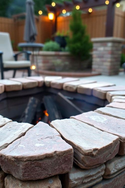 Rustic Masonry Design - 24 Brick Fire Pit Ideas