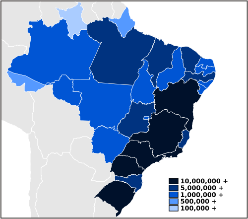 brazilian states by population